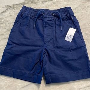 NWT Baby Gap Drawstring Navy Khaki Shorts 4